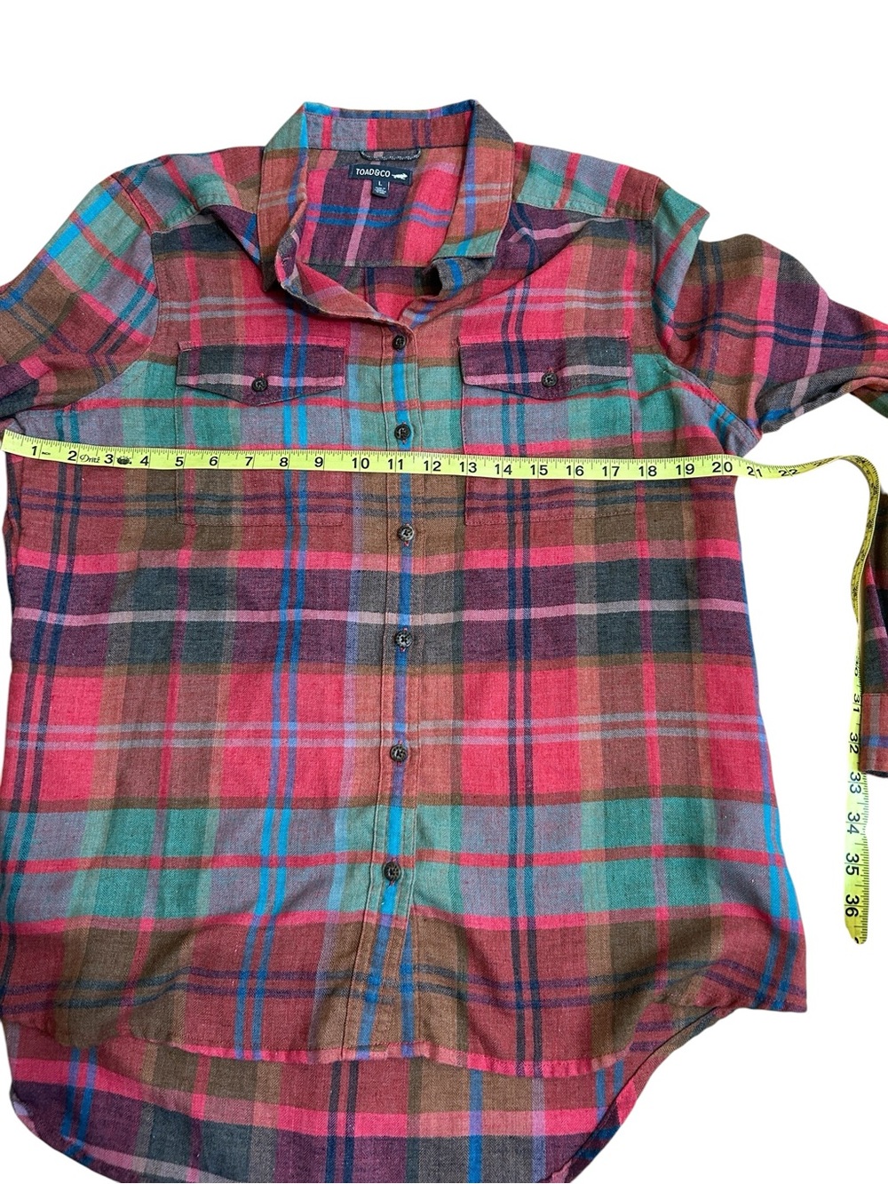 Toad & Co Women’s Reform Flannel Recycled Cotton size Large - Picture 7 of 8